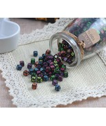 50 Letter Beads Alphabet Beads Acrylic Assorted Lot BULK Wholesale Black... - $5.49