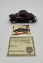 1940 Ford Deluxe Business Coupe National Motor Mint Model - $283.11 MXN