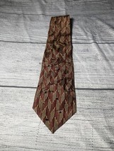 ROBERT TALBOTT Studio Red Blue Gold Geometric Silk Necktie TIE 58&quot;L x 4&quot;W - $50.00