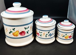 Fruit Parade Kitchen Canister Set complete by Corelle (Jay Import) Tiawan - £42.71 GBP