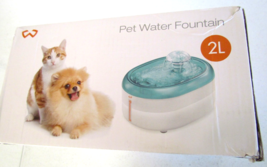 Olelica Pet Dog Cat Water Fountain 2L Capacity BPA Free - White Green - $24.95
