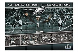 super bowl champions Philadelphia Eagles tile mural medallion backsplash 12&quot;x18&quot; - £73.52 GBP