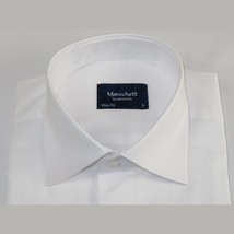Mens 100% Cotton Shirt From Turkey Manschett by Quesste Slim Fit 4029-01 White image 2