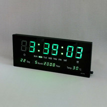 HOTAI LED Green Desk Alarm Clock Calendar JH3615 Temperature 1224H Digit... - $104.99