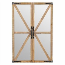 Rustic Vintage Faux Barn Doors Farmhouse Wall Mirror - $232.99
