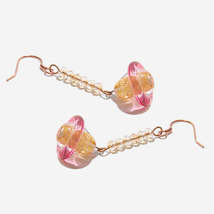 Handmade Czech Glass Beads Crystal Earrings - Sky Pink Odyssey - £15.94 GBP