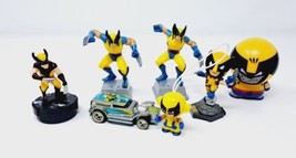 Marvel Wolverine Toy Figure Lot (7) Hot Wheels Heroclix Comics Logan Chess PVC - £5.83 GBP