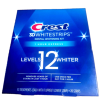 Crest 3D Whitestrips 1 Hour Express Dental Whitening Kit 20 STRIPS EXP 2025 - $20.90