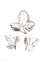 Signed RETRO Sarah Coventry Petite Set Brooch Ears Silver 1967 Vtg Book ... - $29.93