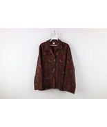 Vtg 90s Streetwear Womens Medium Wool Blend Knit Flower Sweater Blazer J... - $1,251.64 MXN