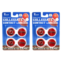 South Carolina Gamecocks 2pk Contact Lens Case 2pcs Set Storage NCAA Official - £12.96 GBP