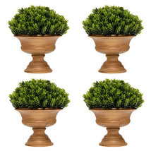 4 Pack Artificial Boxwood Topiary Trees - Color: Green - £91.90 GBP
