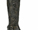 Corral Boots G1117 Ladies Western Charcoal (Black) Tall Whip Stitch and Studs - $314.50