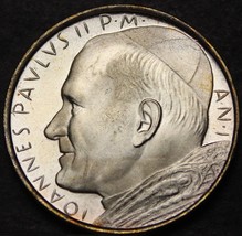 Vatican 500 Lire, 1979 Gem Unc Silver~Rare 145,000 Minted~Crowned Shield~Fr/Ship - £32.07 GBP