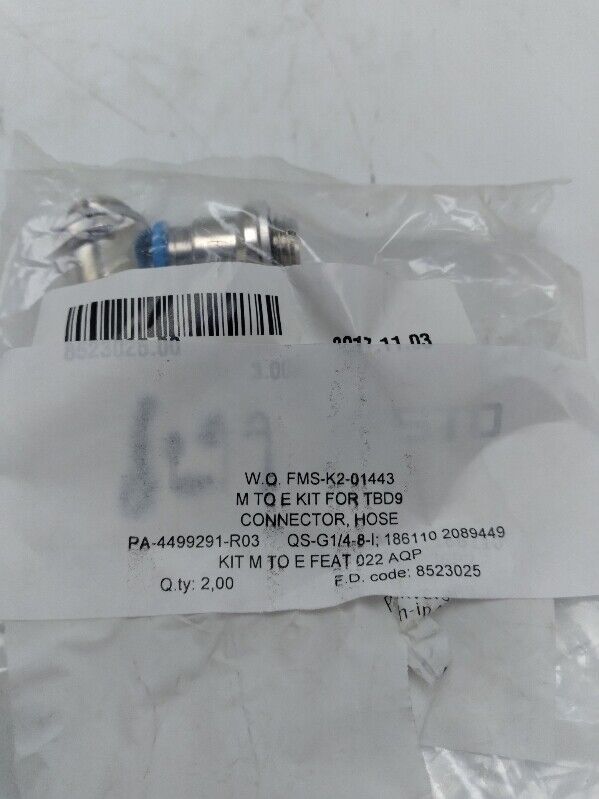 NEW Festo QS-G1/4-8-1 Hose Connector - $7.25