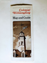 Vtg Ephemera Colonial Williamsbug Va Map And Guide Brochure 1976 - £7.67 GBP