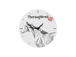 Thoroughbred, Free standing MDF floor clock with an image of a horse. - $17.99