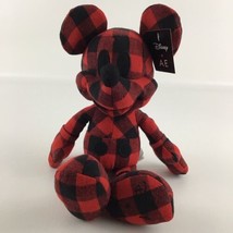 Disney American Eagle Special Edition Mickey Mouse Plush Red Buffalo Plaid TAGS - £19.35 GBP