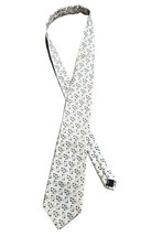 Enrico Fertuchie White Gold Men&#39;s Polyester Neck Tie  Geometric Square - £7.75 GBP