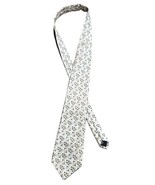 Enrico Fertuchie White Gold Men&#39;s Polyester Neck Tie  Geometric Square - £7.78 GBP