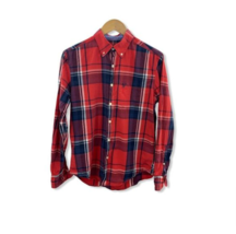 American Eagle Womens Plaid Button Up Long Sleeve Flannel Shirt Cotton Size S - £17.19 GBP