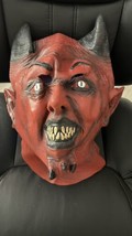 Red Devil Demon Monster Latex Rubber Halloween Costume Mask ADULT One Size - £16.22 GBP