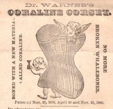 Dr. Warner&#39;s Coraline Corset Victorian Trade Card - $12.87