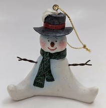Kurt Adler Snowman sitting Resin/ clay Christmas ornament KSA - £3.99 GBP