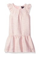 Nautica Toddler Girls&#39; Metallic Tweed Drop Waist Dress, Metallic Light P... - £21.79 GBP