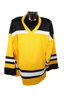 Xtreme Basics Yth L/XL Yellow Blk Wht Hockey Jersey - Youth Large Xlarge Used - £5.59 GBP