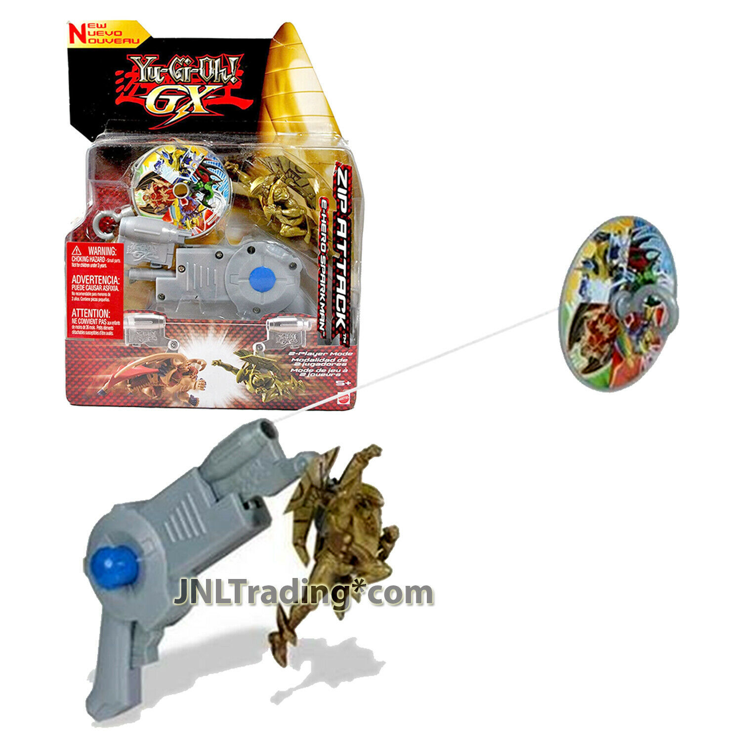 Primary image for Yr 2005 Yu-Gi-Oh! Zip Attack 4.5" Figure E-HERO SPARKMAN with Zip Line Gun, Disc