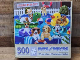Bits &amp; Pieces Jigsaw Puzzle - “Puppy Pool Party” 500 Piece - SHIPS FREE - £16.03 GBP