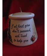  Garden Design Tea Light Ceramic &quot; A Special Dad &quot; Candle Holder - £6.81 GBP