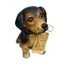 Vtg Dachshund Puppy Black Tan Country Folklore Collection Statue Figurin... - €24,71 EUR