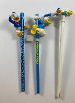 Lot of 3 Vintage Applause/Disney Donald Duck Pencils with Toppers - $28.70
