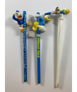 Lot of 3 Vintage Applause/Disney Donald Duck Pencils with Toppers - $38.98 CAD