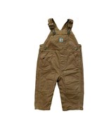 Carhartt Brown Cotton Bib Overalls Infant Size 9 Months Outdoors - £14.27 GBP