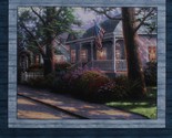 23.5&quot; X 44&quot; Panel Thomas Kinkade Houses Homes Buildings Cotton Fabric D6... - $9.75
