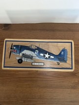 F6F-5-Hellcat Painting By J. Randall Smith 2017 On Wooden Box WWII - £46.63 GBP