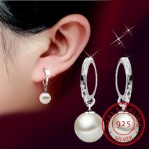 25 sterling silver earrings pendientes pearl drop earrings for women brincos de prata s thumb200