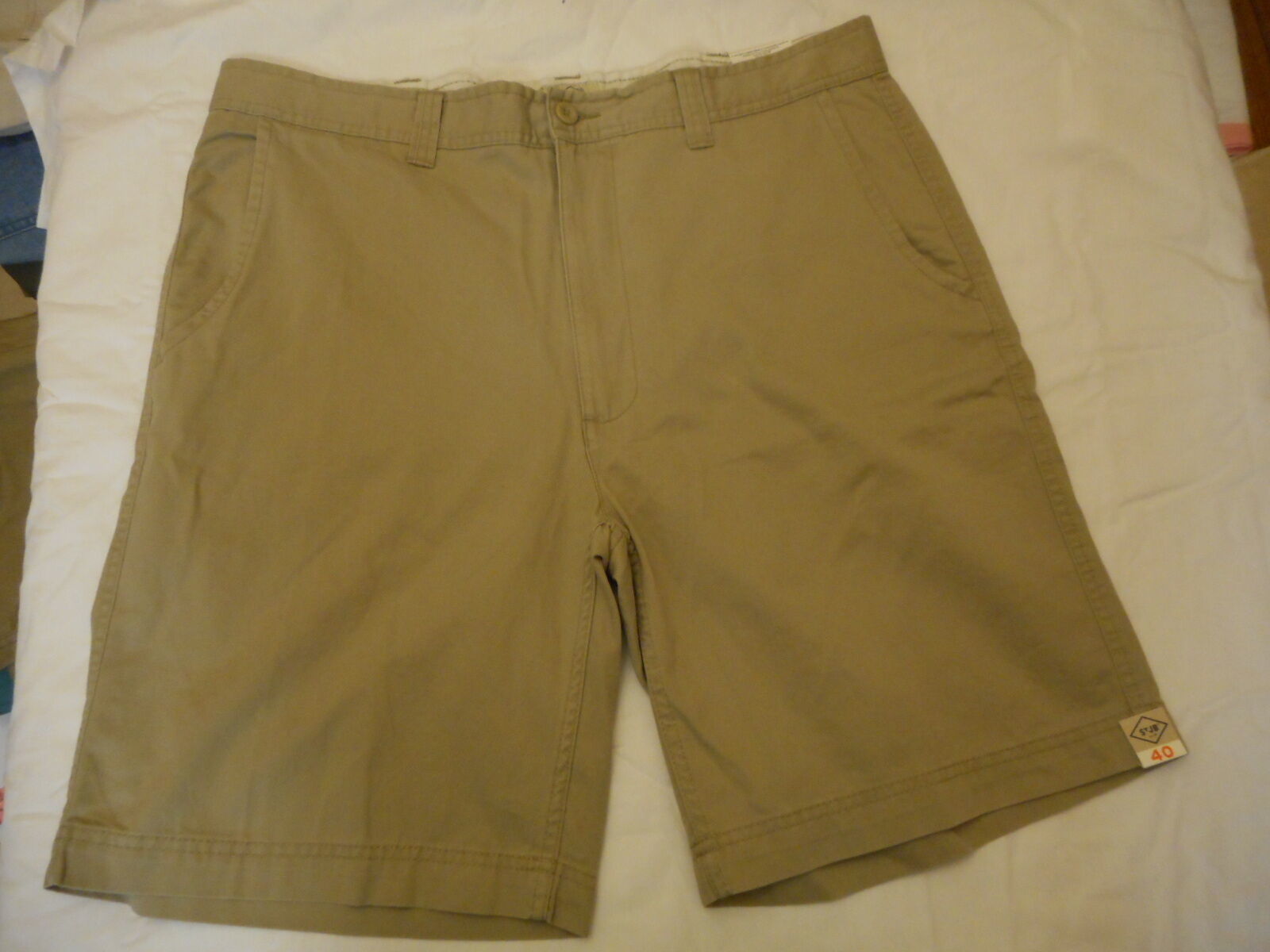 Primary image for Men's St. John's Bay Legacy Flat Front Shorts British Khaki  Size 40 NEW