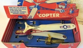 Vintage 1950s Molded Plastic &#39;BW COPTER&#39; Toy Helicopter Playset in Origi... - $295.00