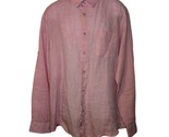 Amiani Men&#39;s Shirt Size XXL 100% Linen Pink Button Front Long Sleeves Ro... - $14.80