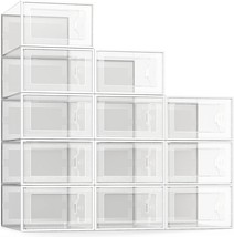 SEE SPRING Large 12 Pack Shoe Storage Box, Clear Plastic for - £41.16 GBP