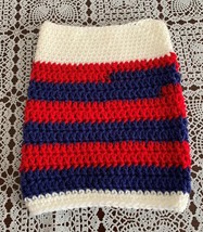 Handmade Patriotic Red White Blue Dog Snood Neck Warmer Dry Ears Brand New - £9.95 GBP