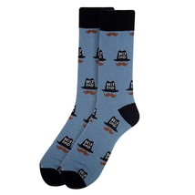 Men&#39;s Best Dad Crew Socks Blue Black Gift for Dad Dress Socks Mens Fun S... - £11.06 GBP