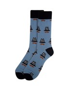 Men&#39;s Best Dad Crew Socks Blue Black Gift for Dad Dress Socks Mens Fun S... - $262.15 MXN