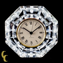 Waterford Crystal Octogon Quartz Mantle Clock Nice - $62.36