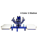 TECHTONGDA Desktop T-shirt Silk Screen Printing Press 4 Color 2 Station New - $616.08 CAD