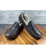 Ugg Ascot Slippers Men 13M Shoes Brown Leather Shearling Comfort SlipOn ... - $81.25 CAD